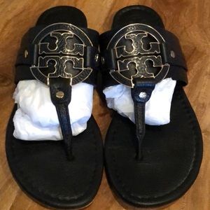 Tory Burch Sandals Amanda black and gold
